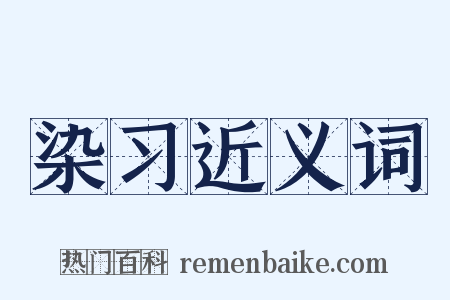 染习近义词是什么意思的图片